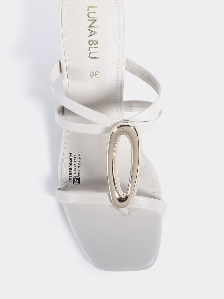LUNA BLU Ivory Heel Sandals