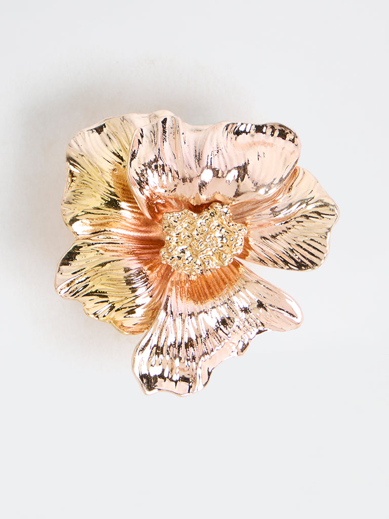 Westside Accessories Gold Flower Brooch