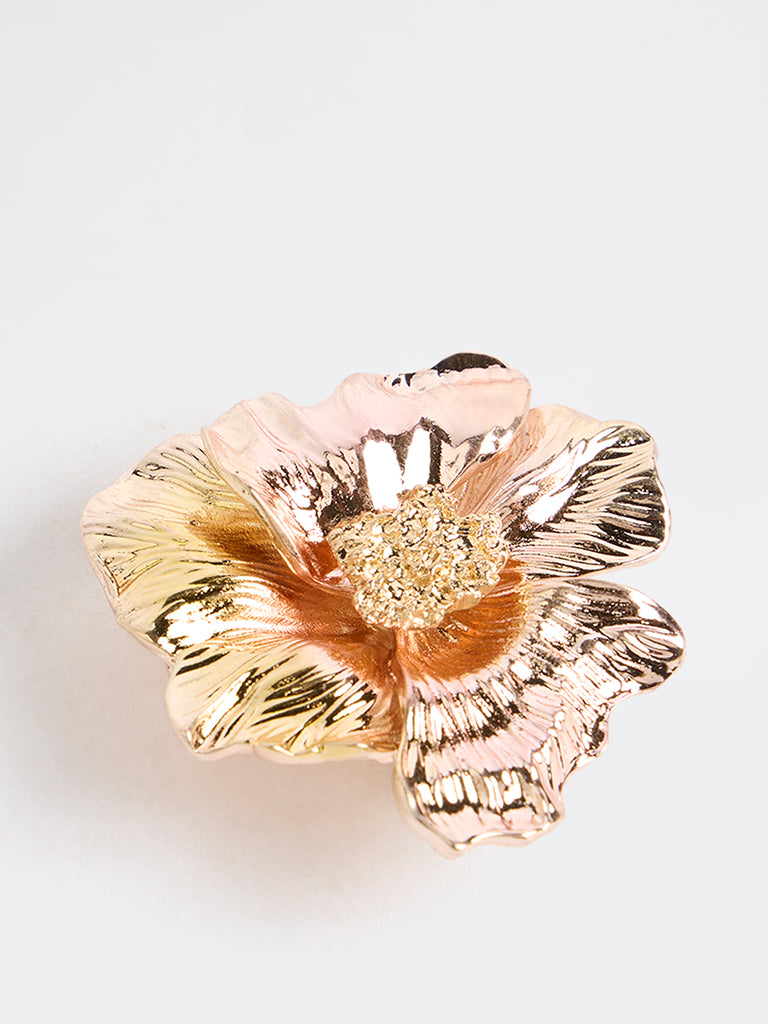 Westside Accessories Gold Flower Brooch