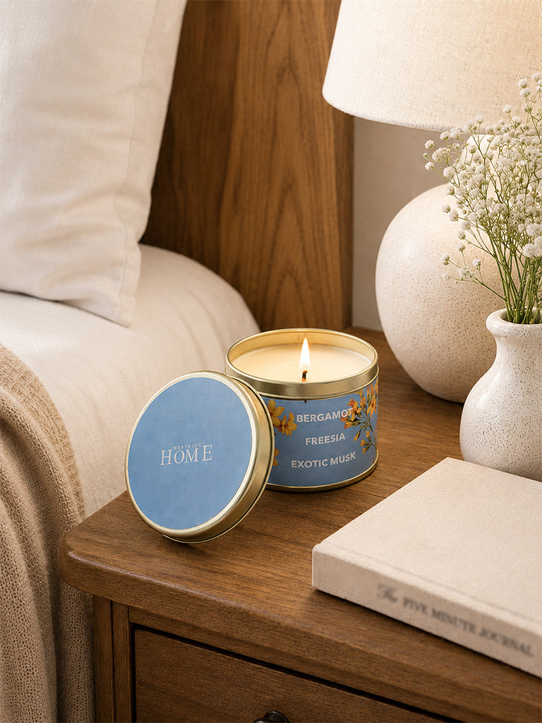 Westside Home Blue Scented Tin Candle