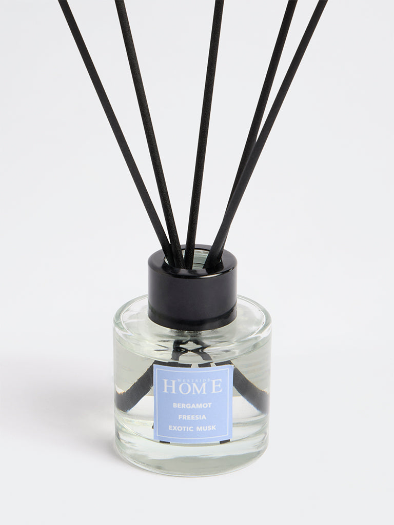 Westside Home Blue Bergamot, Freesia and Exotic Musk Fragrance Diffuser with Five Reed Sticks