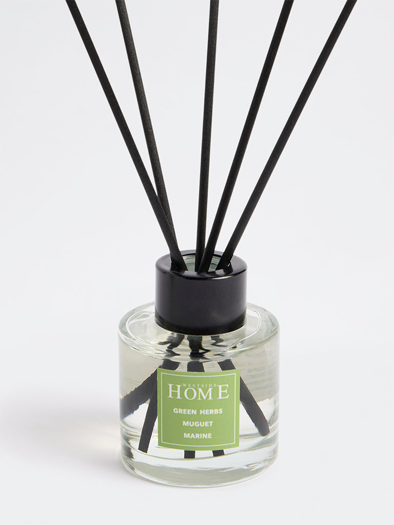 Westside Home Green Herbs, Muguet and Marine Fragrance Diffuser with Five Reed Sticks