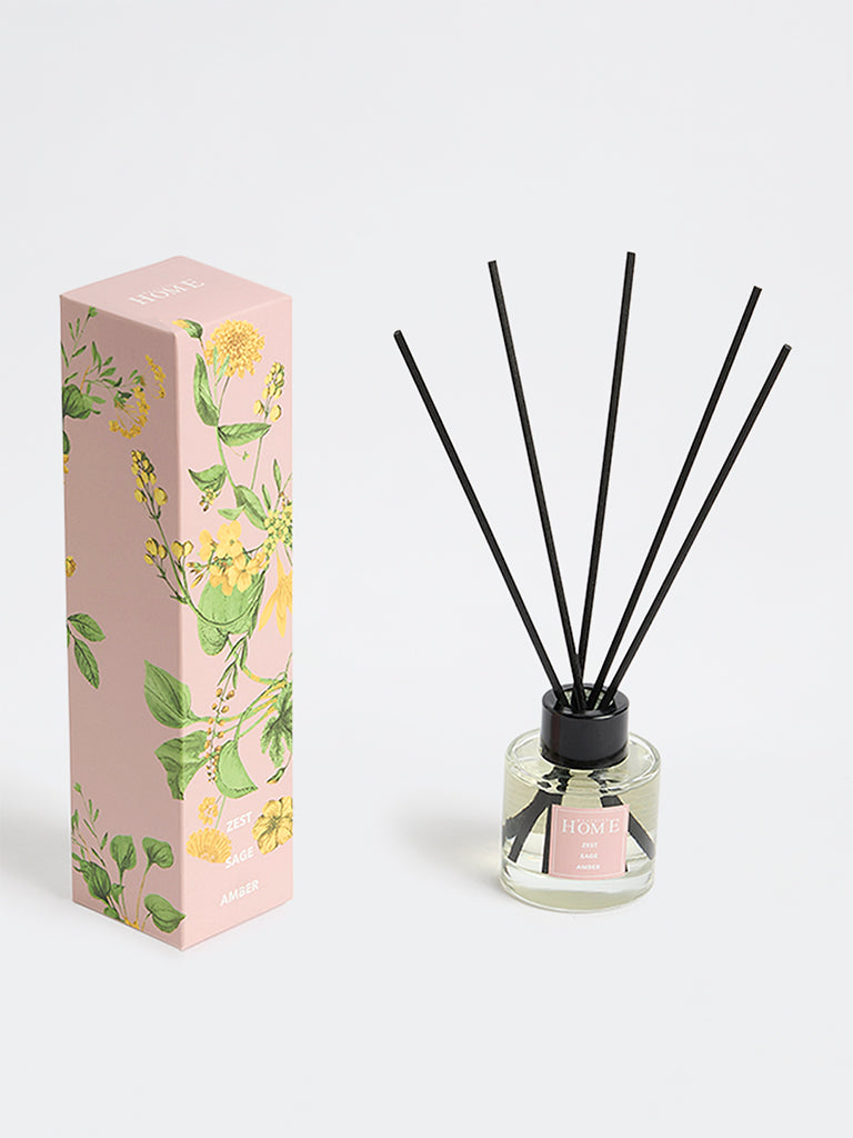 Westside Home Pink Zest, Sage and Amber Fragrance Diffuser with Five Reed Sticks