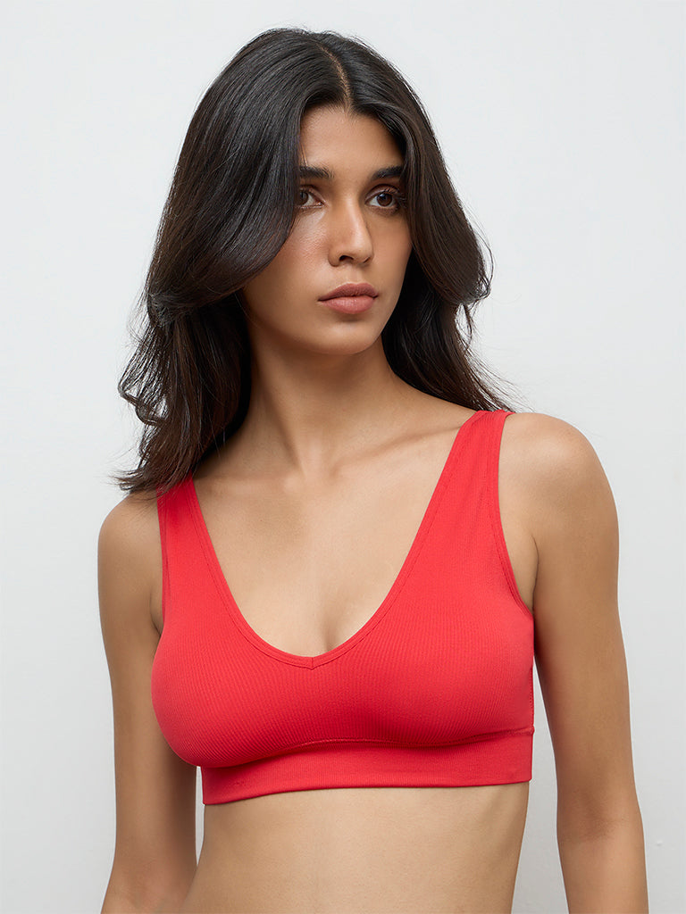 Superstar Red Seam-Free Padded Bra