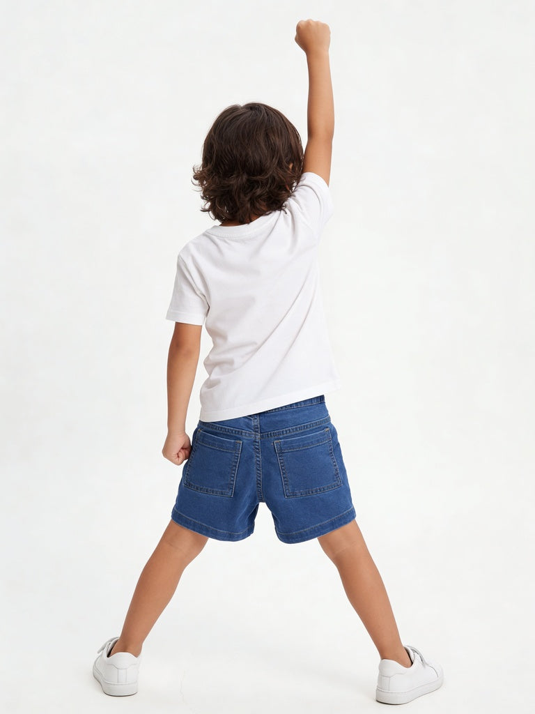 HOP Kids Boys Off-White Rhino Printed Cotton T-Shirt