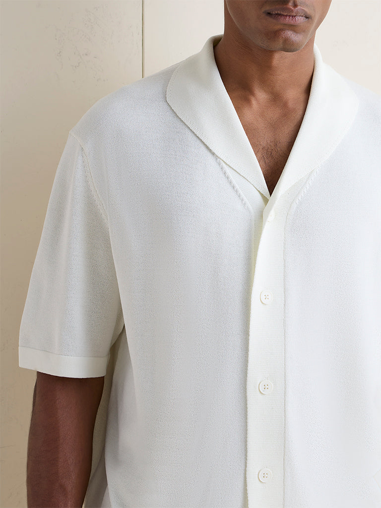 Ascot Off-White Relaxed-Fit Sweater