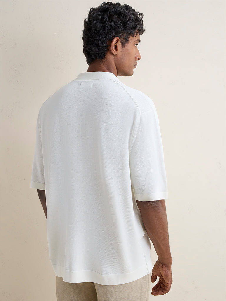 Ascot Off-White Relaxed-Fit Sweater
