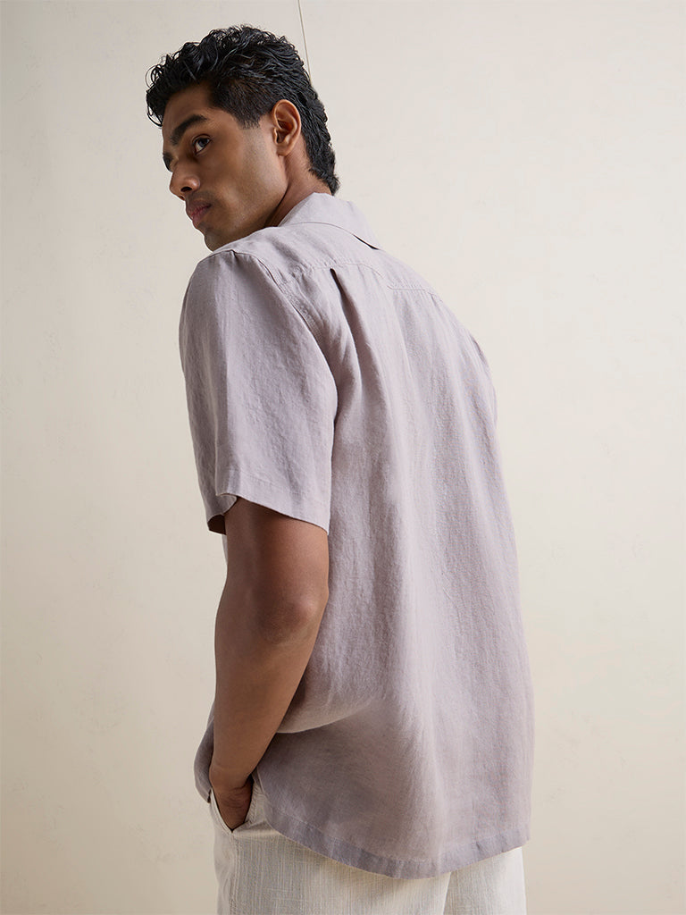 Ascot Grey Relaxed-Fit Linen Shirt