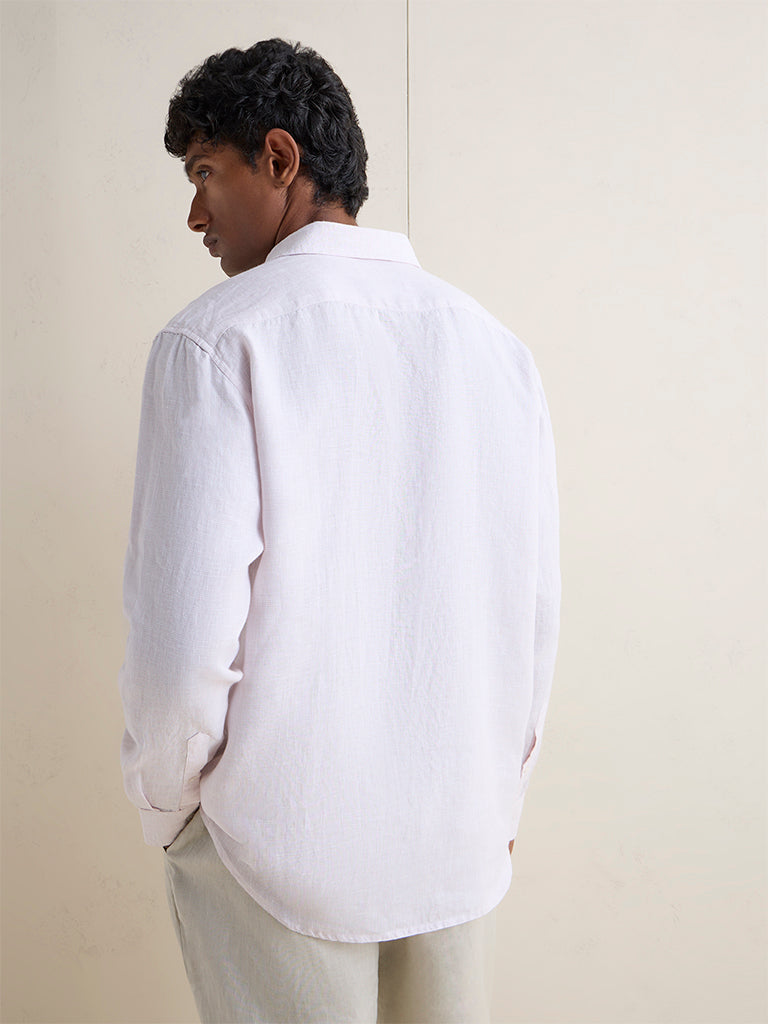 Ascot Mauve Relaxed-Fit Linen Shirt