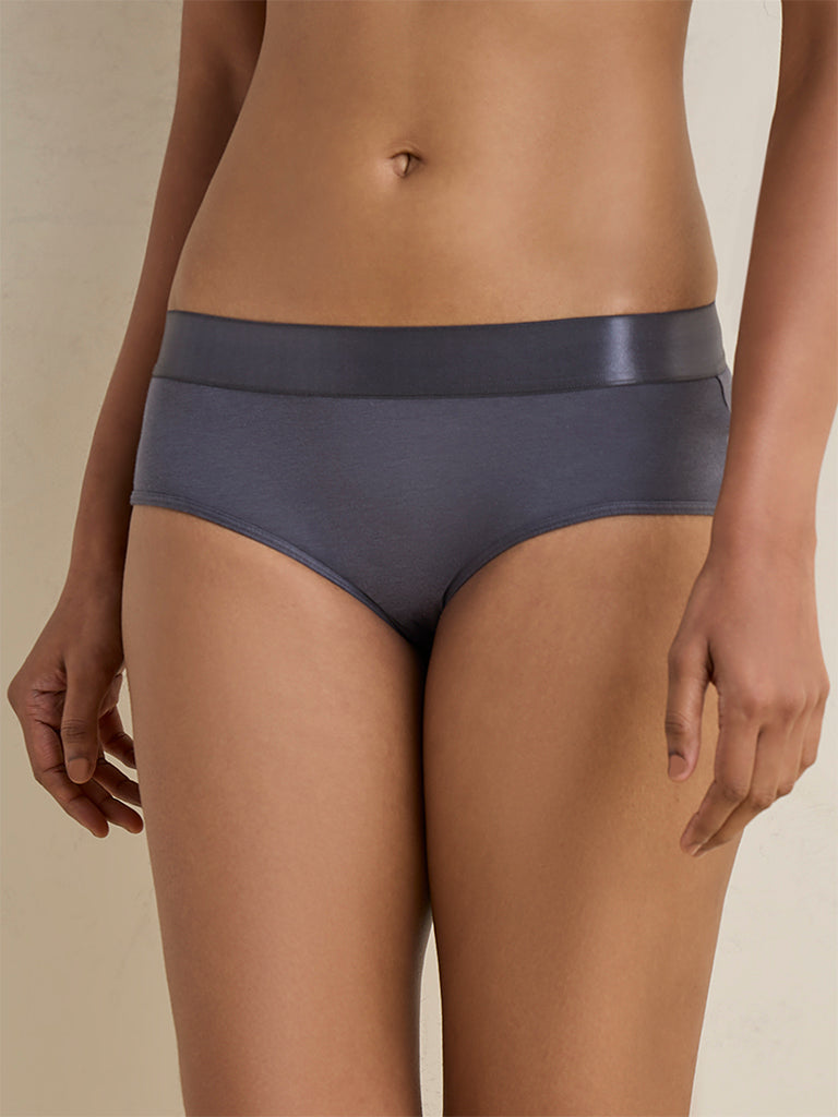 Wunderlove Charcoal Low-Rise Briefs