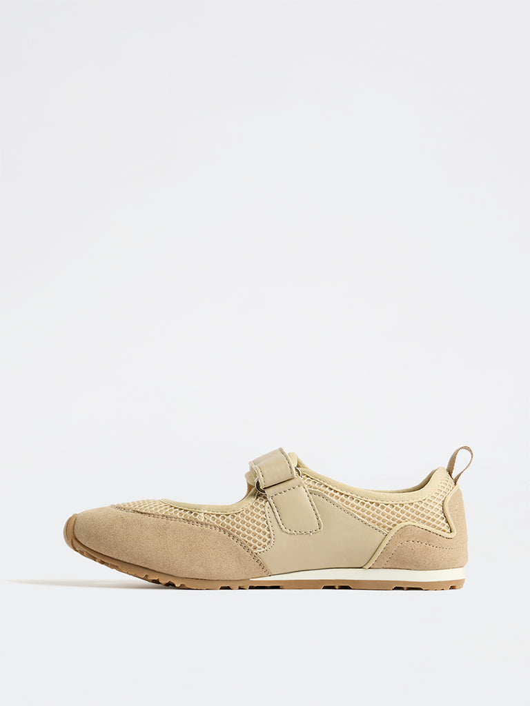 LUNA BLU Beige Mary Jane Shoes