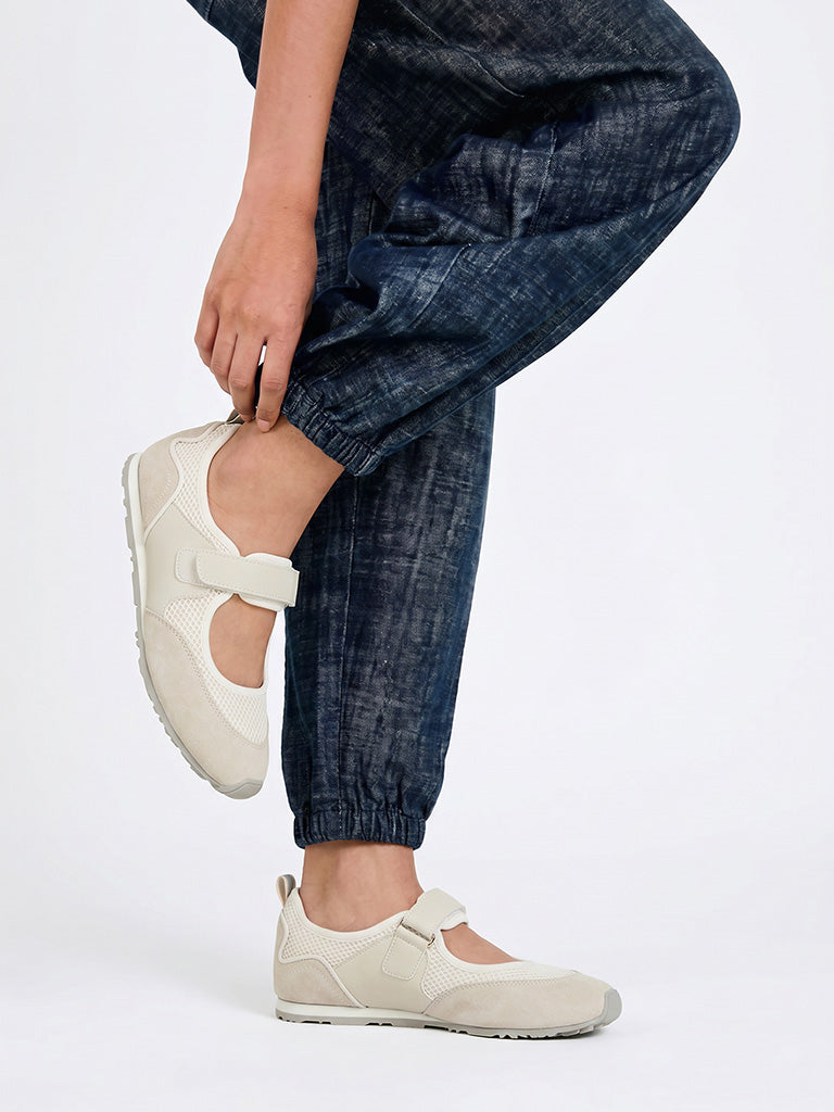 LUNA BLU Light Grey Mary Jane Shoes