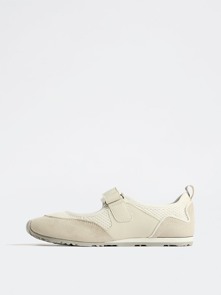 LUNA BLU Light Grey Mary Jane Shoes