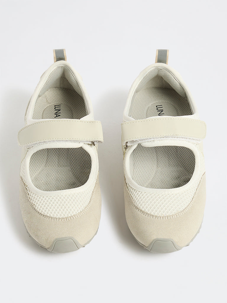LUNA BLU Light Grey Mary Jane Shoes