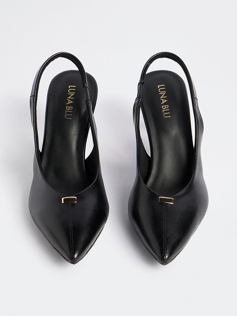 LUNA BLU Black Stiletto Pump Shoes