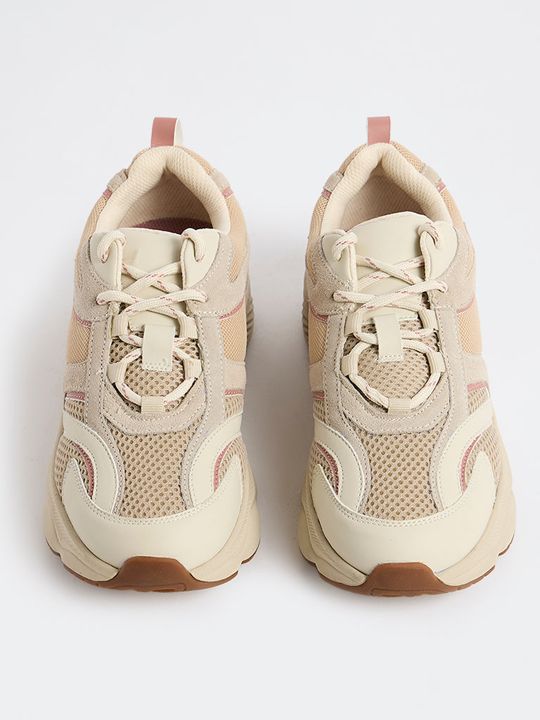 LUNA BLU Blush Pink Chunky Sneakers