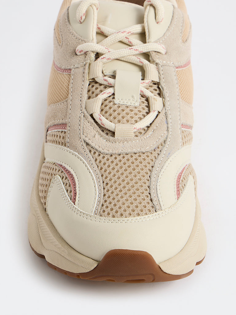 LUNA BLU Blush Pink Chunky Sneakers