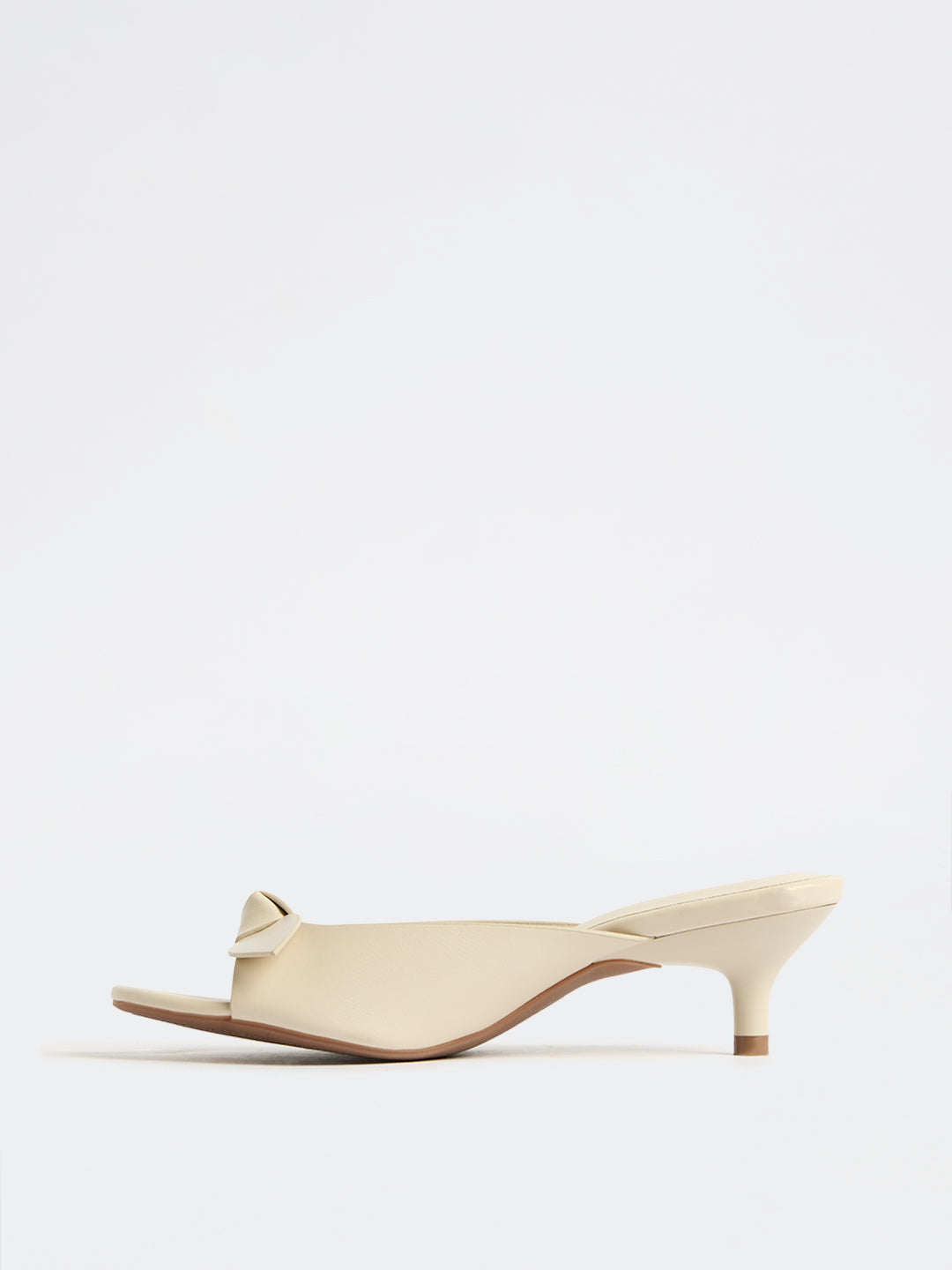 LUNA BLU Ivory Kitten-Heel Sandals
