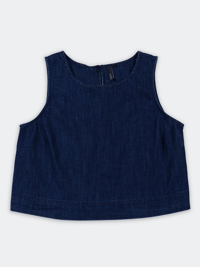 LOV Dark Blue Denim Blouse