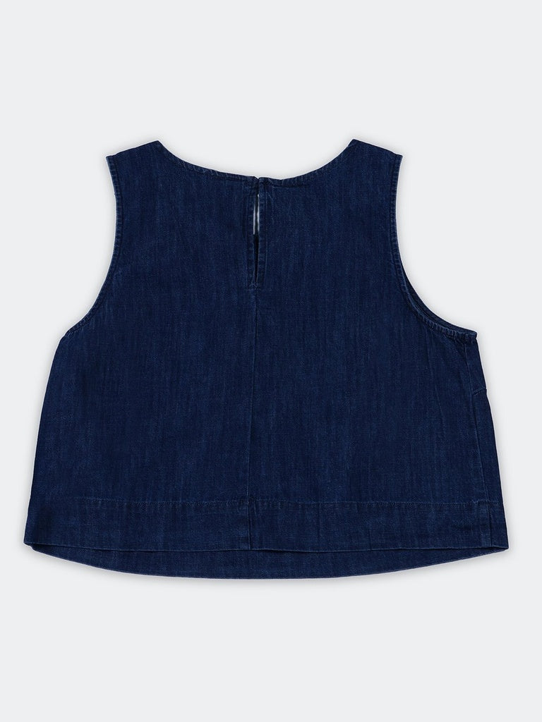 LOV Dark Blue Denim Blouse