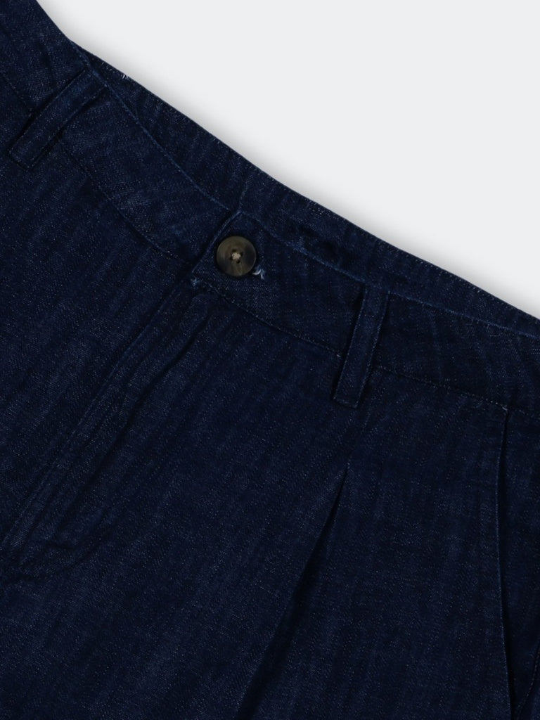 LOV Dark Blue High-Rise Denim Shorts