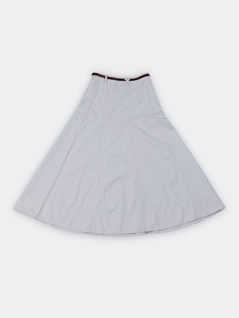 LOV Off-White High-Rise Cotton Skirt