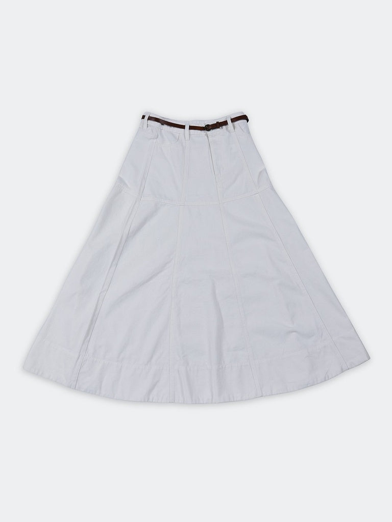 LOV Off-White High-Rise Cotton Skirt