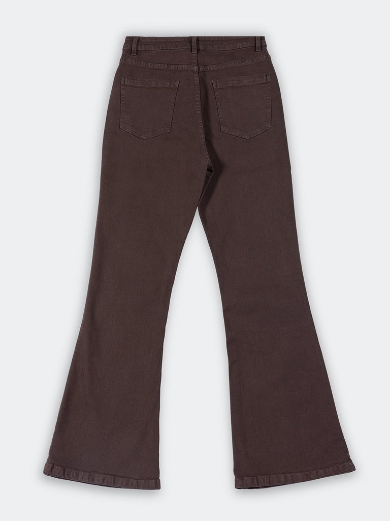 LOV Dark Brown High-Rise Jeans