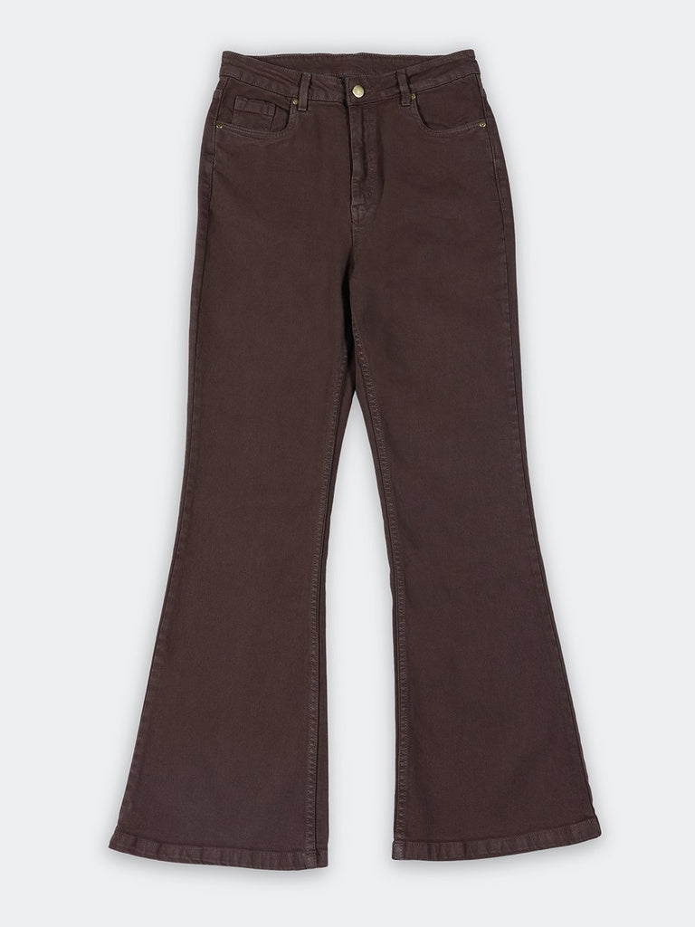 LOV Dark Brown High-Rise Jeans