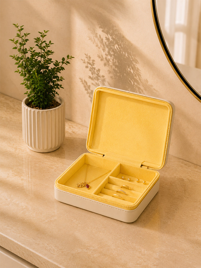 Westside Home Ivory Rectangular Jewellery Box