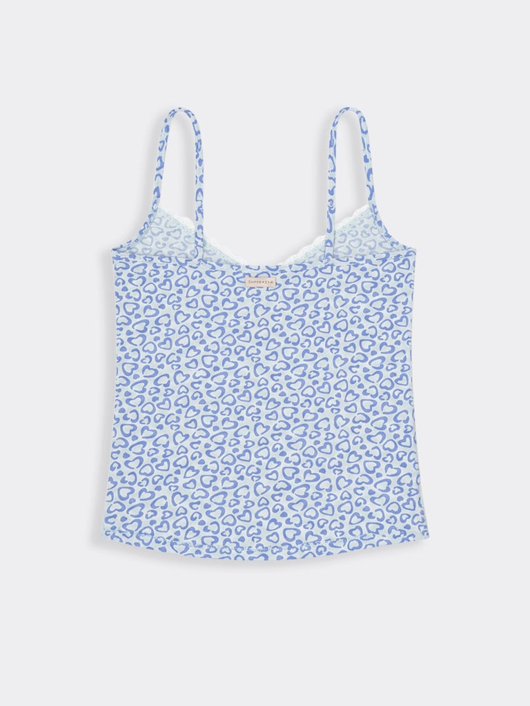 Superstar Blue Printed Cotton-Blend Camisoles - Pack of 2