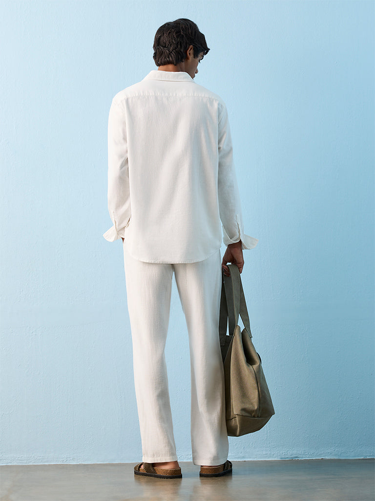 ETA Off-White Relaxed-Fit Mid-Rise Cotton-Blend Chinos