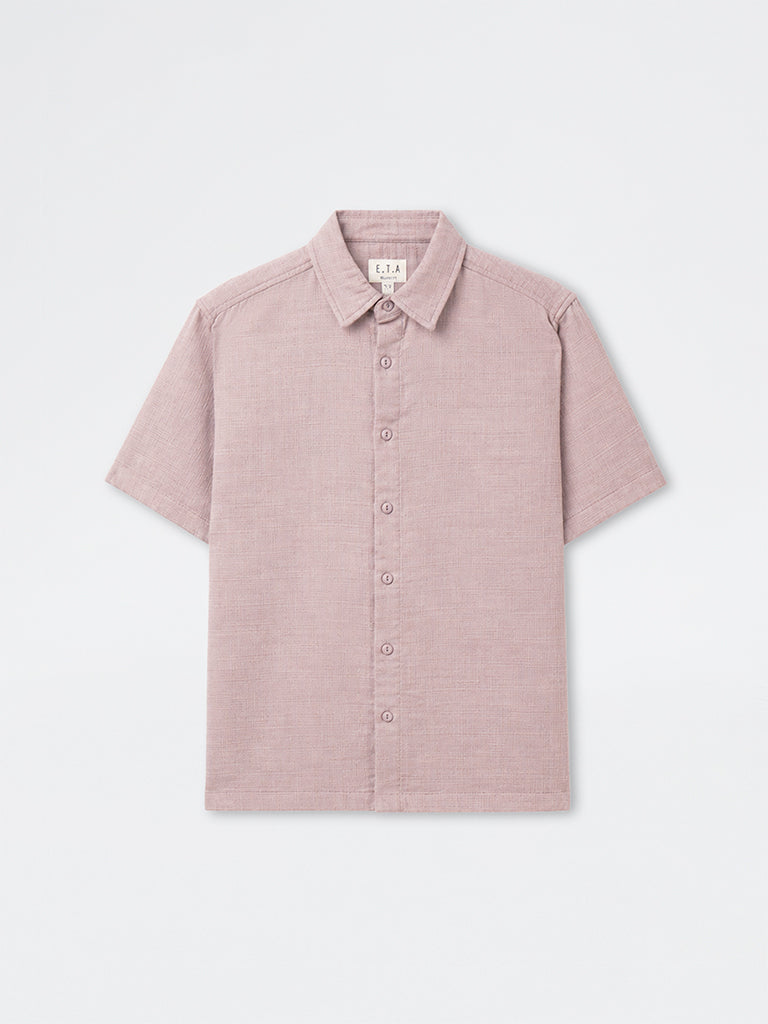 ETA Dusty Pink Relaxed-Fit Cotton Shirt