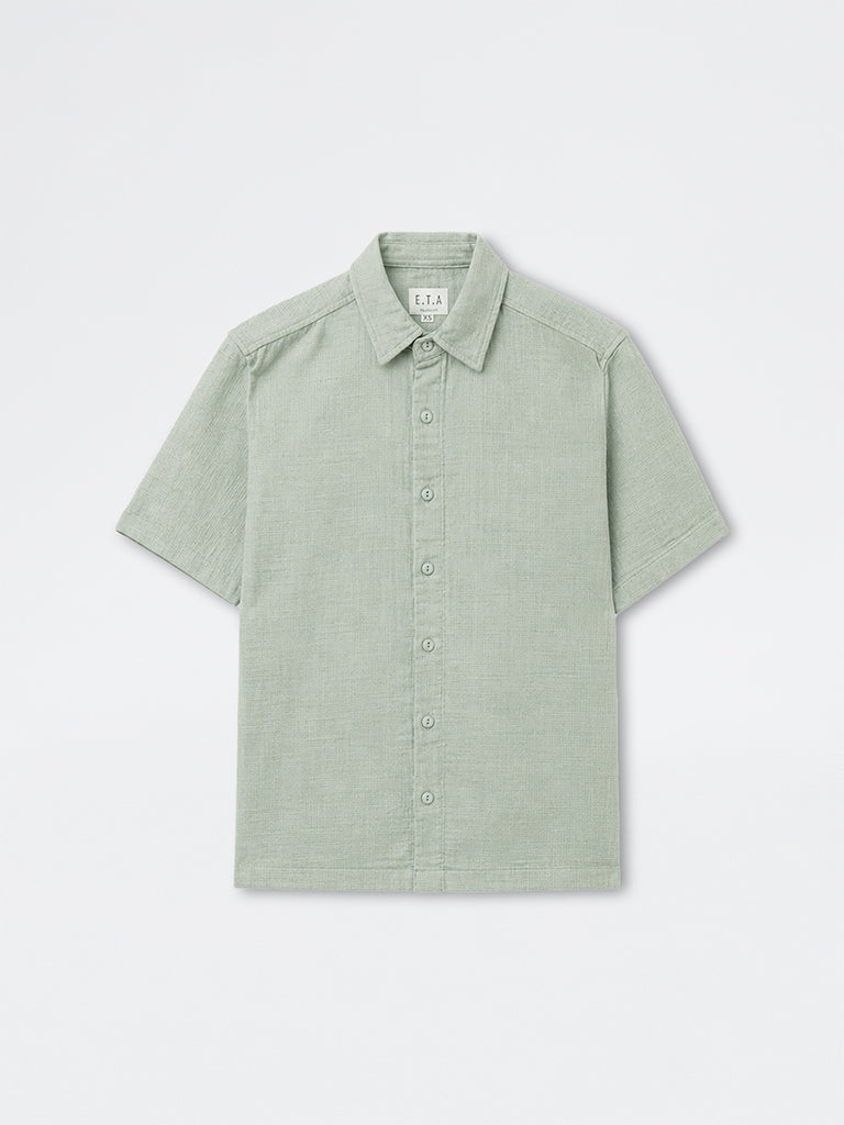 ETA Light Sage Relaxed-Fit Cotton Shirt