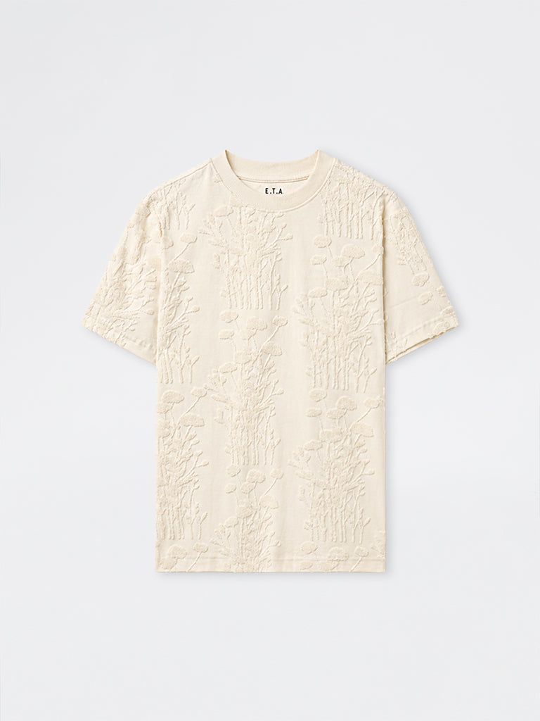 ETA Off-White Botanical Textured Relaxed-Fit Cotton-Blend T-Shirt
