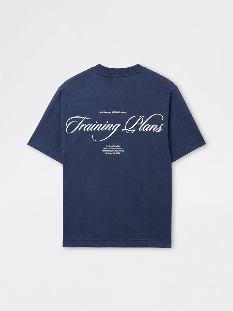 Nuoflexx Dark Blue Relaxed-Fit Cotton-Blend T-Shirt