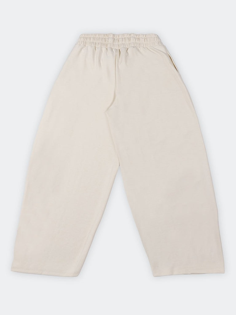 Nuoflexx Cream Striped High-Rise Pants