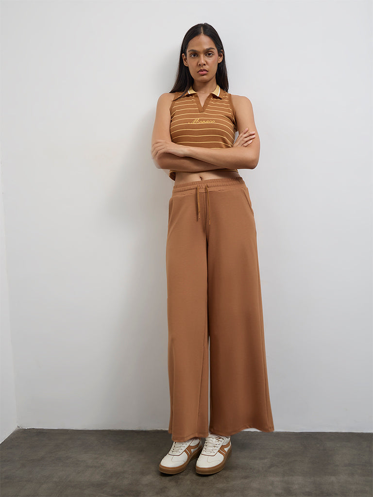 Nuoflexx Brown High-Rise Pants