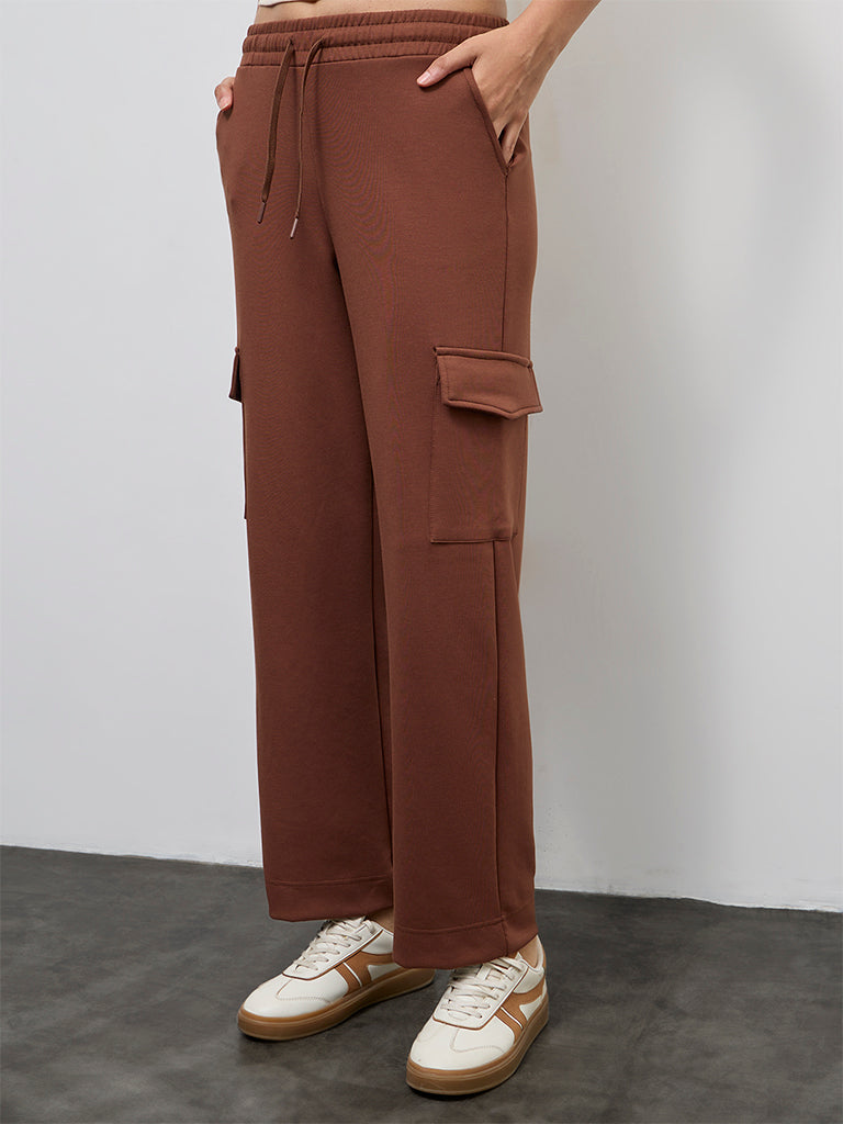 Nuoflexx Brown High-Rise Pants