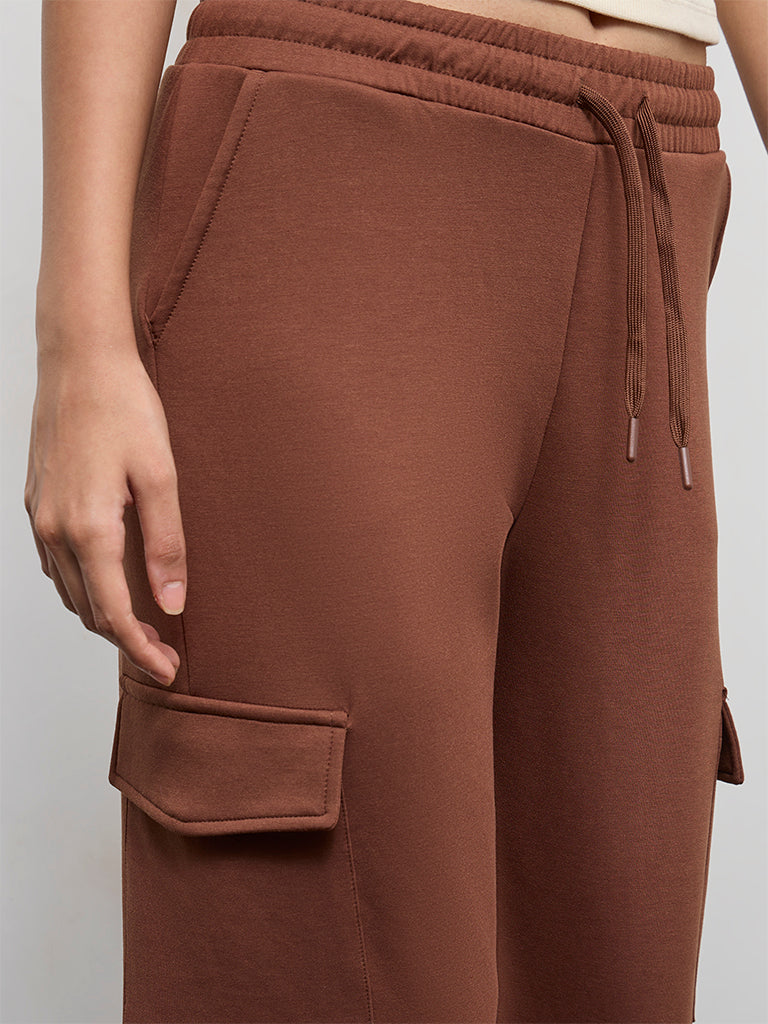 Nuoflexx Brown High-Rise Pants