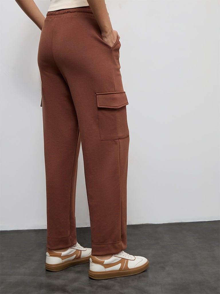 Nuoflexx Brown High-Rise Pants