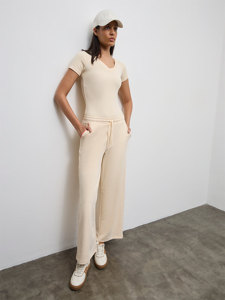 Nuoflexx Cream High-Rise Pants
