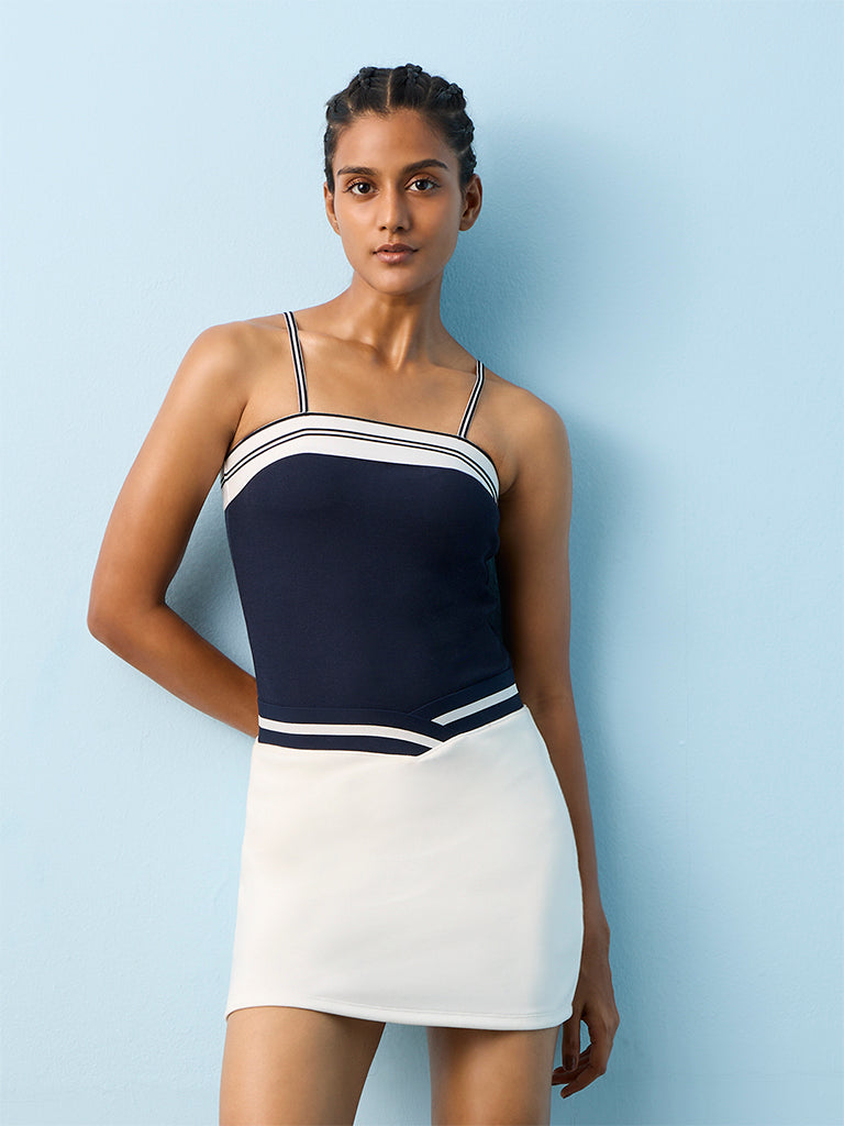 Nuoflexx Navy Striped Top
