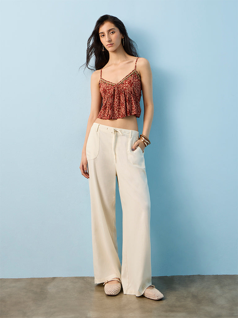 Bombay Paisley Red Printed Cami Top