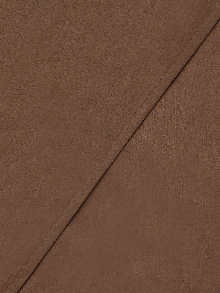 Westside Home Brown Solid Queen Bed Sheet Set