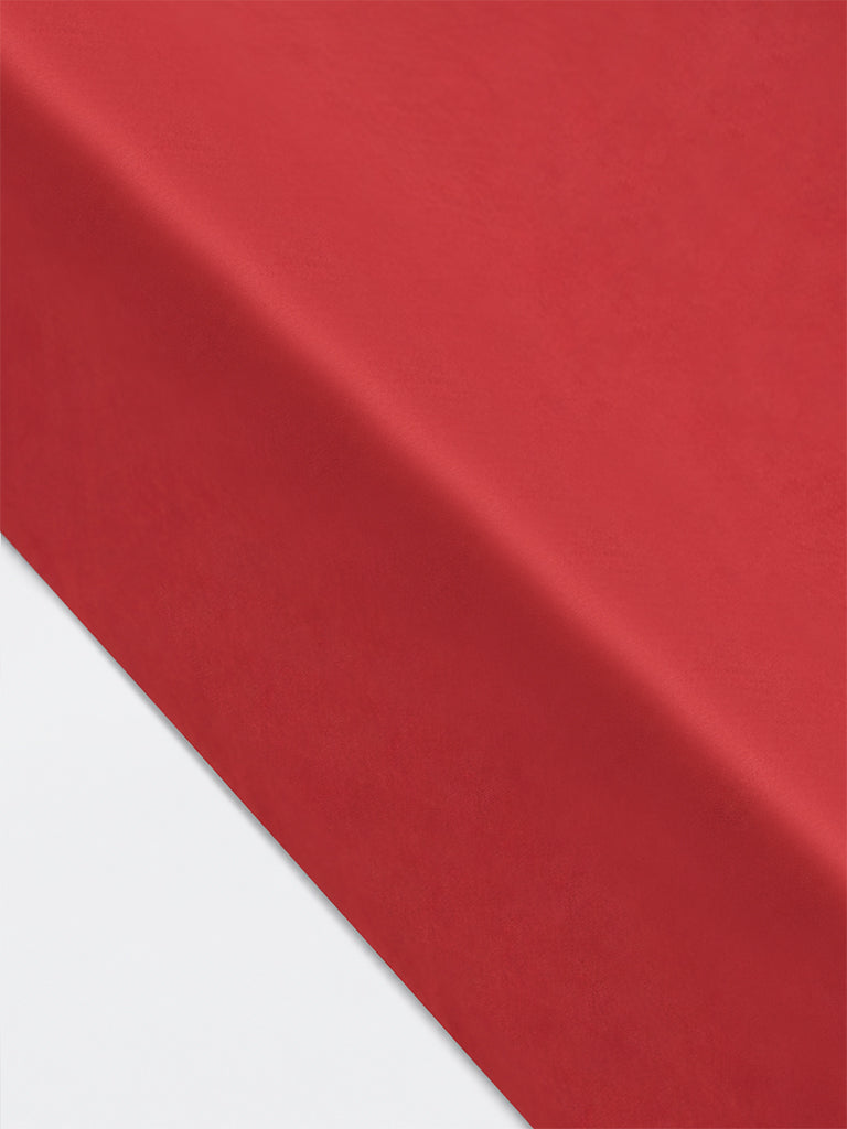 Westside Home Red Solid King Bed Sheet Set