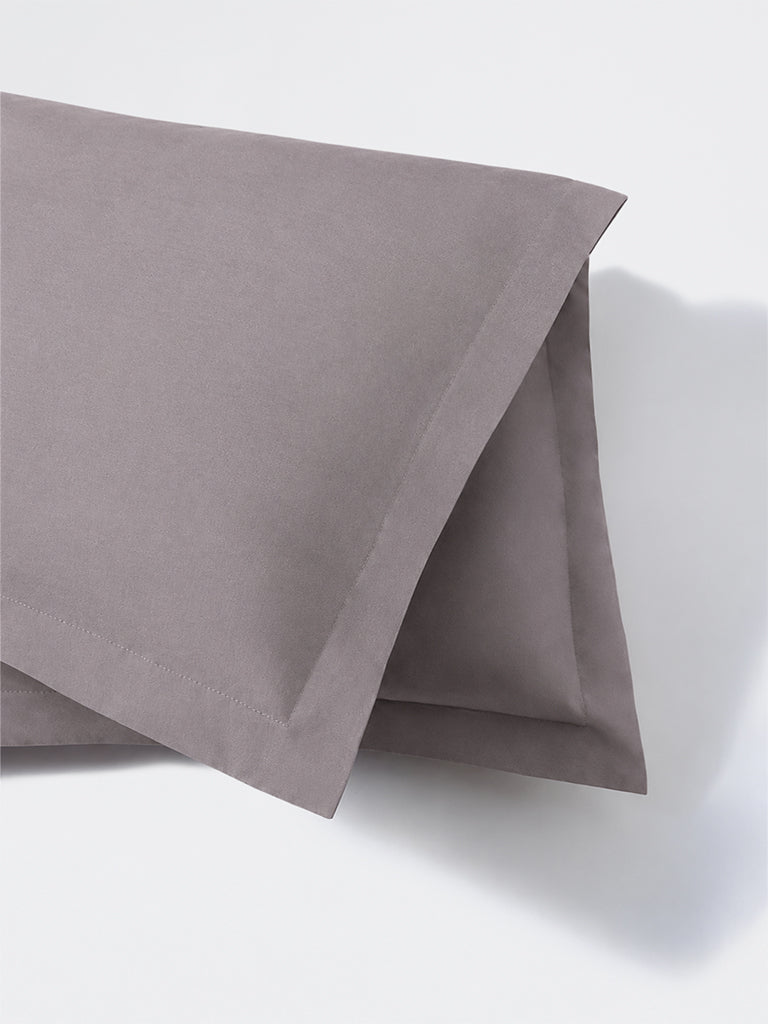 Westside Home Charcoal Solid Pillowcases - Set of 2