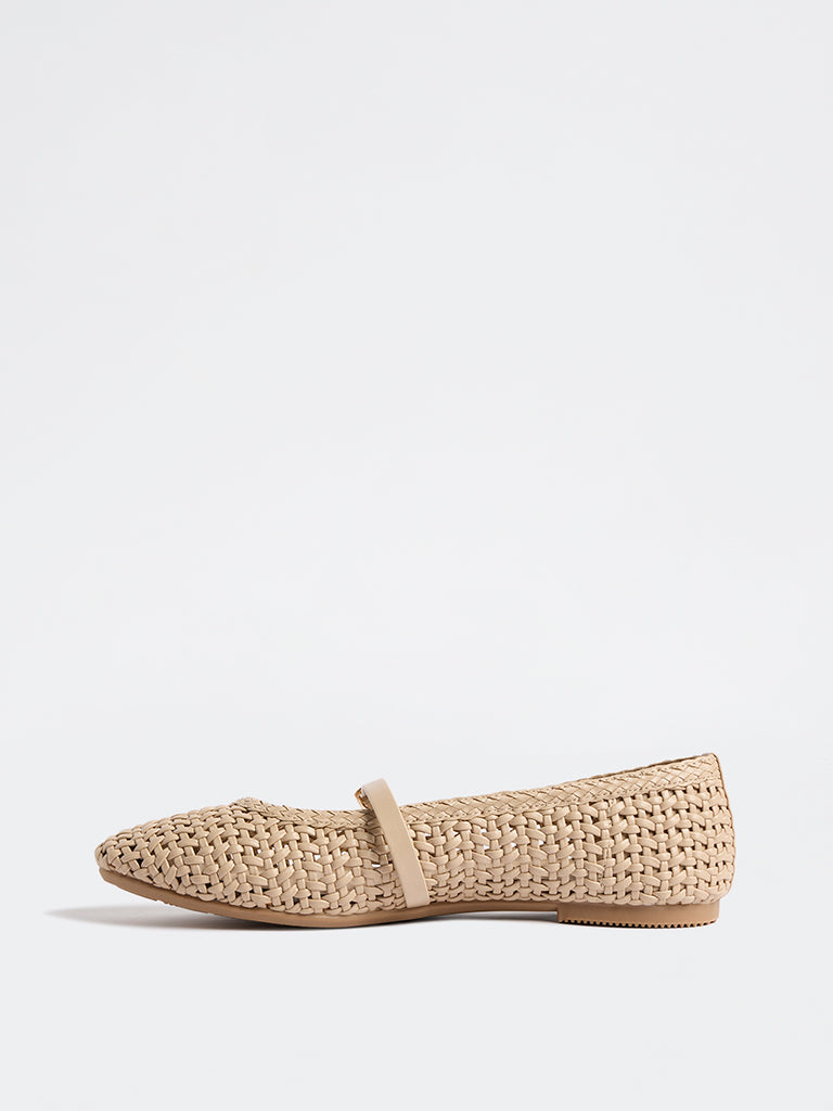 LUNA BLU Light Beige Mary Jane Shoes