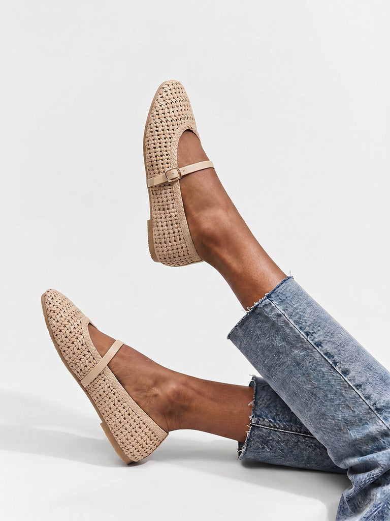 LUNA BLU Gold Mary Jane Shoes