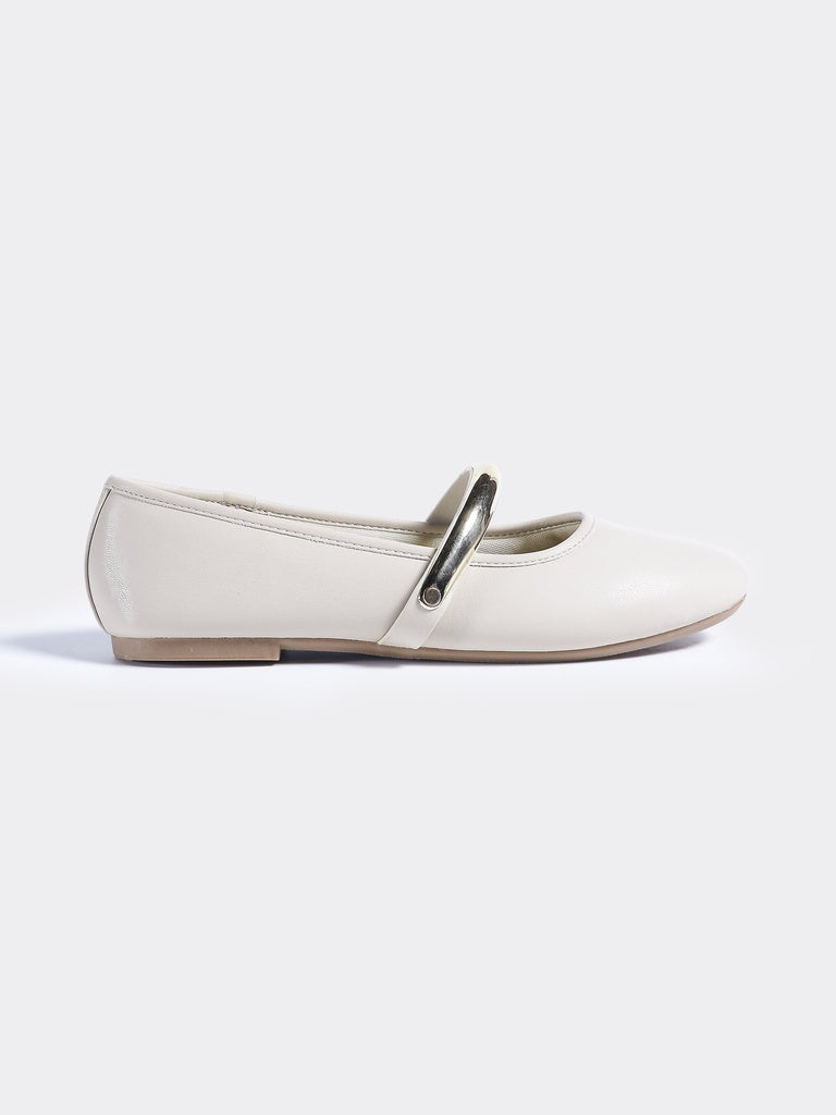 LUNA BLU Ivory Mary Jane Shoes